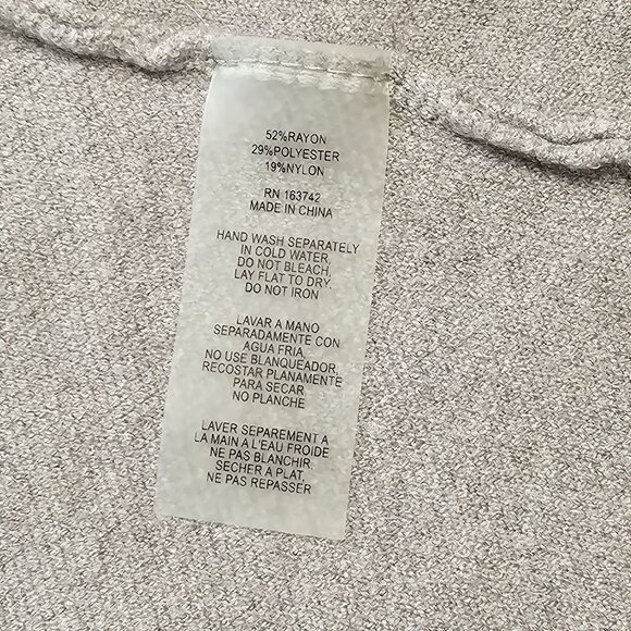 Womens Light Gray Hooded Open Front Cardigan Sweater and a hood size M - Picture 6 of 12